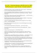 CLA 1101 - Final Exam Review with All Correct & 100&percnt; Verified Answers&vert; Latest Version&vert; Already Graded A&plus;