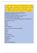 ALHS 1040 FINAL EXAM REVIEW STUDY  GUIDE 2026 COMPLETE QUESTIONS WITH  CORRECT DETAILED ANSWERS &vert;&vert; 100&percnt;  GUARANTEED PASS <RECENT VERSION> 