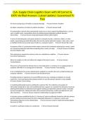 CLA- Supply Chain Logistics Exam with All Correct & 100&percnt; Verified Answers &vert;Latest Update&vert; Guaranteed To Pass