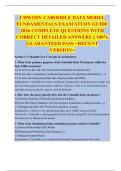 CDW110V CABOODLE DATA MODEL  FUNDAMENTALS EXAM STUDY GUIDE  2026 COMPLETE QUESTIONS WITH  CORRECT DETAILED ANSWERS &vert;&vert; 100&percnt;  GUARANTEED PASS <RECENT  VERSION> 