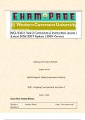 WGU D631 Task 2 Curriculum & Instruction Lesson &vert; Latest 2026&sol;2027 Update &vert; 100&percnt; Correct 