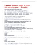 Campbell Biology Chapter 18 Exam with correct answers - Graded A&plus;