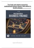 Test Bank & Solution Manual &ndash; Multinational Business Finance &lpar;16th Edition&comma; by David K&period; Eiteman&comma; Arthur I&period; Stonehill & Michael H&period; Moffett&rpar;