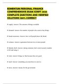 EDMENTUM PERSONAL FINANCE COMPREHENSIVE EXAM SCRIPT 2026 COMPLETE QUESTIONS AND VERIFIED SOLUTIONS 100&percnt; CORRECT
