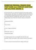 EDMENTUM PERSONAL FINANCE EXAM STUDY GUIDE 2026 COMPLETE QUESTIONS AND SOLUTIONS GRADED A&plus;