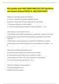Pert practice test&sol; PERT MATH PRACTICE TEST Questions and answers Newest RATED A&plus; 2025&sol;2026 NEW&excl;&excl;