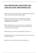 EFDA OREGON FINAL EXAM SCRIPT 2026 EXAM Q&A STUDY GUIDE UPDATED 2026