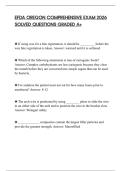EFDA OREGON COMPREHENSIVE EXAM 2026 SOLVED QUESTIONS GRADED A&plus;