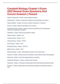Campbell Biology Chapter 3 Exam 2025 Newest Exam Questions And Correct Answers &vert; Passed