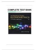 TEST BANK&colon; Introductory Econometrics&colon; A Modern Approach 7th Edition &lpar;Wooldridge&rpar; &vert; Verified Q&A Study Guide