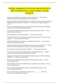 Facilities Management Final Exam with All Correct & 100&percnt; Verified Answers &vert;Latest Update&vert; Already Graded A&plus;