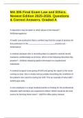 MA 305 Final Exam Law and Ethics&period; Newest Edition 2025-2026&period; Questions & Correct Answers&period; Graded A