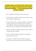 CalMHSA Medi-Cal Peer Support EXAM STUDY  GUIDE 2026 COMPLETE QUESTIONS WITH CORRECT  DETAILED ANSWERS &vert;&vert; 100&percnt; GUARANTEED PASS  <RECENT VERSION> 