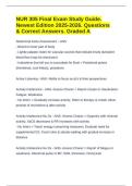 NUR 305 Final Exam Study Guide&period; Newest Edition 2025-2026&period; Questions & Correct Answers&period; Graded A