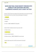 NURS 3366 FINAL EXAM NEWEST VERSIONS WTH COMPLETE 300 QUESTIONS AND WELL ELABORATED ANSWERS LATEST UPDATE THIS YEAR