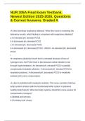 NUR 305A Final Exam Testbank&period; Newest Edition 2025-2026&period; Questions & Correct Answers&period; Graded A