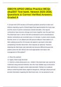 OBGYN APGO UWise Practice MCQs sha2507 Test bank&period; Newest 2025-2026&period; Questions & Correct Verified Answers&period; Graded A