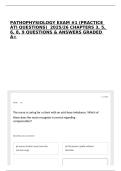 PATHOPHYSIOLOGY EXAM &num;1 &lpar;PRACTICE ATI QUESTIONS&rpar;  2025&sol;26 CHAPTERS 3&comma; 5&comma; 6&comma; 8&comma; 9 QUESTIONS & ANSWERS GRADED A&plus;