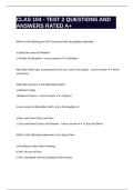 CLAS 104 - TEST 2 QUESTIONS AND ANSWERS RATED A&plus;