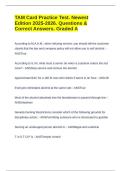 TAM Card Practice Test&period; Newest Edition 2025-2026&period; Questions & Correct Answers&period; Graded A