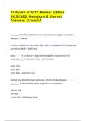TAM card STUDY&period; Newest Edition 2025-2026&period; Questions & Correct Answers&period; Graded A