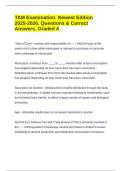 TAM Examination&period; Newest Edition 2025-2026&period; Questions & Correct Answers&period; Graded A
