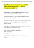 Tam Final Exam Prep&period; Newest Edition 2025-2026&period; Questions & Correct Answers&period; Graded A