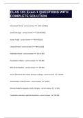CLAS 101 Exam 1 QUESTIONS WITH COMPLETE SOLUTION