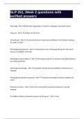 SLP 251&comma; Week 2 questions with verified answers