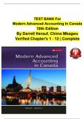 Modern Advanced Accounting in Canada – 10th Edition (Darrell Herauf & Chima Mbagwu) | Complete Test Bank with Verified Questions & Answers (Chapters 1–12)