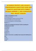 AD BANKER PROPERTY AND CASUALTY  COMPREHENSIVE EXAM STUDY GUIDE 2026  COMPLETE QUESTIONS WITH CORRECT  DETAILED ANSWERS &vert;&vert; 100&percnt; GUARANTEED  PASS <RECENT VERSION> 