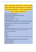 FDNY EMS FINAL EXAM PART 1 STUDY GUIDE  2026 COMPLETE QUESTIONS WITH CORRECT  DETAILED ANSWERS &vert;&vert; 100&percnt; GUARANTEED  PASS <RECENT VERSION> 