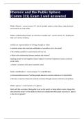 Rhetoric and the Public Sphere &lpar;Comm 311&rpar; Exam 1 well answered