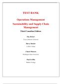 TEST BANK     Operations Management  Sustainability and Supply Chain  Management  Third Canadian Edition 