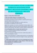 CPH EXAM SAMPLE STUDY GUIDE 2026 COMPLETE QUESTIONS WITH CORRECT DETAILED ANSWERS &vert;&vert; 100&percnt; GUARANTEED PASS <RECENT VERSION>