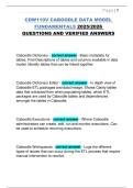 CDW110V CABOODLE DATA MODEL FUNDAMENTALS EXAM 2025&sol;2026 QUESTIONS AND VERIFIED ANSWERS