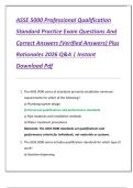 ASSE 5000 Professional Qualification  Standard Practice Exam Questions And  Correct Answers &lpar;Verified Answers&rpar; Plus  Rationales 2026 Q&A &vert; Instant  Download Pdf