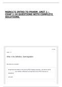 NGR6172 INTRO TO PHARM&lowbar;UNIT 1 - CHAP 1-16 QUESTIONS WITH COMPLETE SOLUTIONS&period;