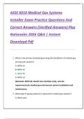 ASSE 6010 Medical Gas Systems  Installer Exam Practice Questions And  Correct Answers &lpar;Verified Answers&rpar; Plus  Rationales 2026 Q&A &vert; Instant  Download Pdf 