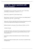 MAC 2311 - Exam 1 questions with correct answers