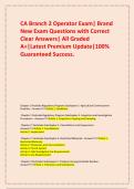 CA Branch 2 Operator Exam&vert; Brand New Exam Questions with Correct Clear Answers&vert; All Graded A&plus;&vert;Latest Premium Update&vert;100&percnt; Guaranteed Success&period;