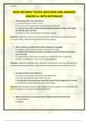 NURS 200 MOST TESTED QUESTIONS AND ANSWERS GRADED A&plus; WITH RATIONALES