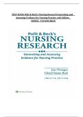 Test Bank- Polit & Beck's Nursing Research Generating and Assessing Evidence for Nursing Practice 12Th Edition &lpar; CHERYL TATANO BECK&comma; 2025&rpar;All Chapters &vert; Newest Edition