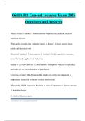 OSHA 511 General Industry Exam 2026 Questions and Answers