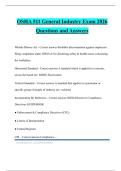OSHA 511 General Industry Exam 2026 Questions and Answers