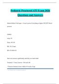 Pediatric Proctored ATI Exam 2026 Questions and Answers