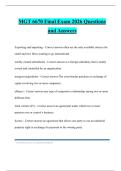 MGT 6670 Final Exam 2026 Questions and Answers