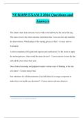 NUR2058 EXAM 2 2026 Questions and Answers