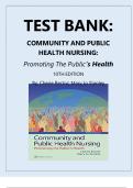 Test Bank for Community and Public Health Nursing Tenth Edition by Cherie Rector&comma; Mary Jo Stanley 9781975123048 Chapter 1-30 &vert; Complete Guide A&plus;