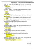 Advanced Human Trafficking Exam Questions and Answers